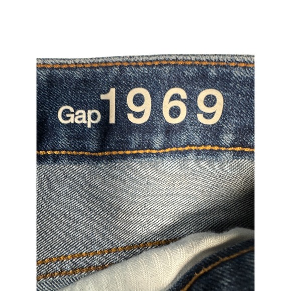 Gap 1969 Always Skinny Jeans Patchwork Distressed Medium Wash Women Size 33R - Picture 7 of 8